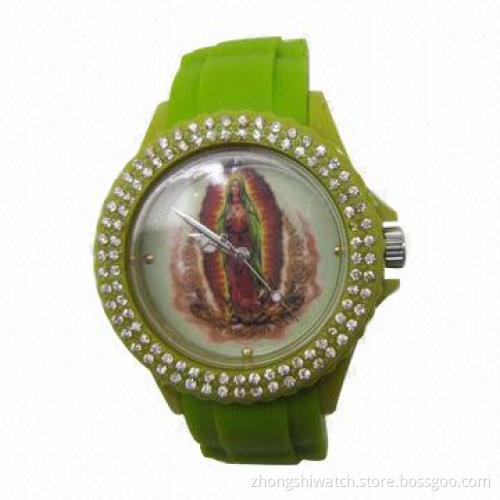 Watch, 3ATM Waterproof, Japan Movement, Rubber Band, Customized Designs Welcomed